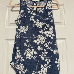 Papermoon Blue and White Floral Top